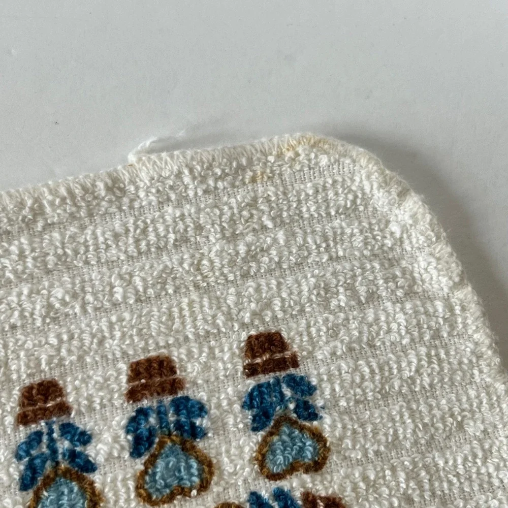 Vintage Home Sweet Home Washcloth Set of 2 Cotton Terry Towels Cottagecore‎ B&D